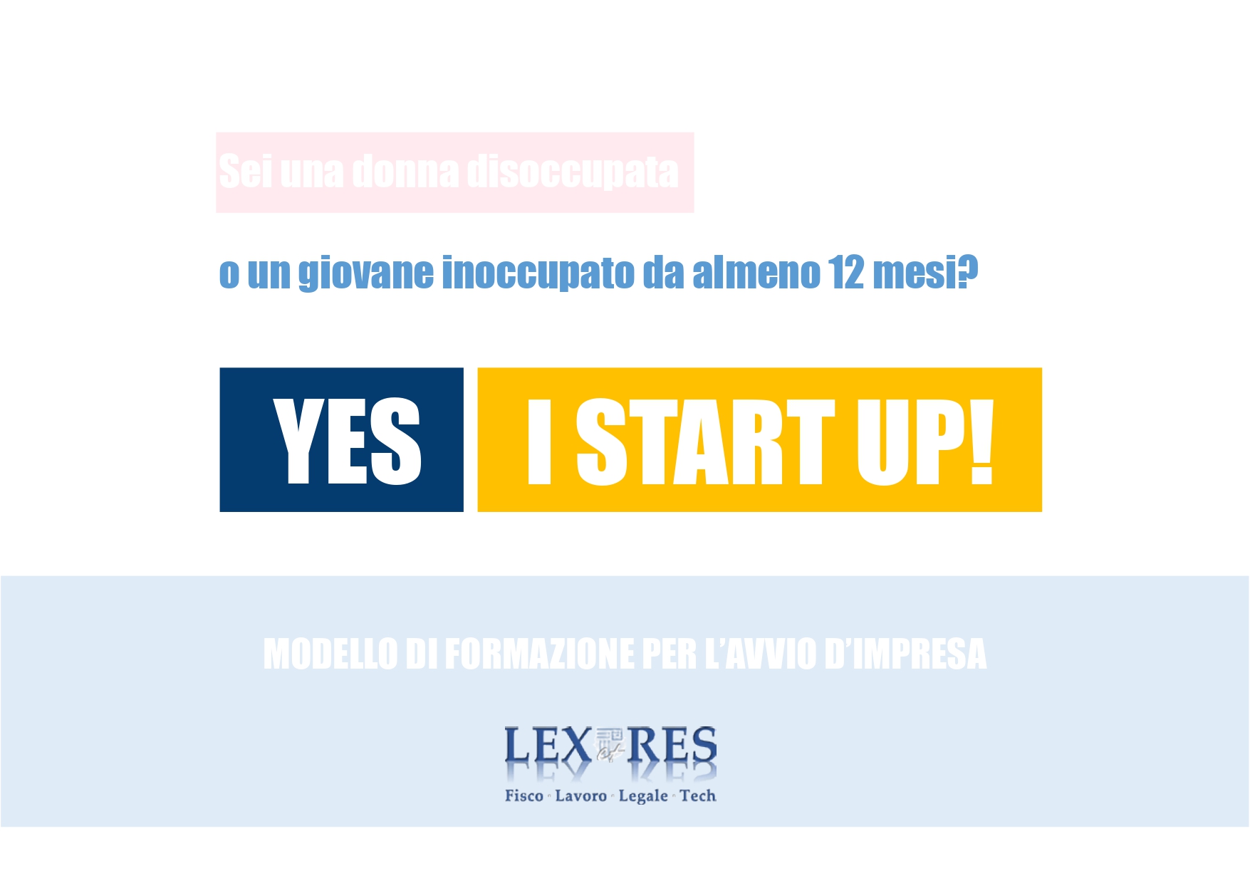 YES I START UP! Programma di formazione impresa 